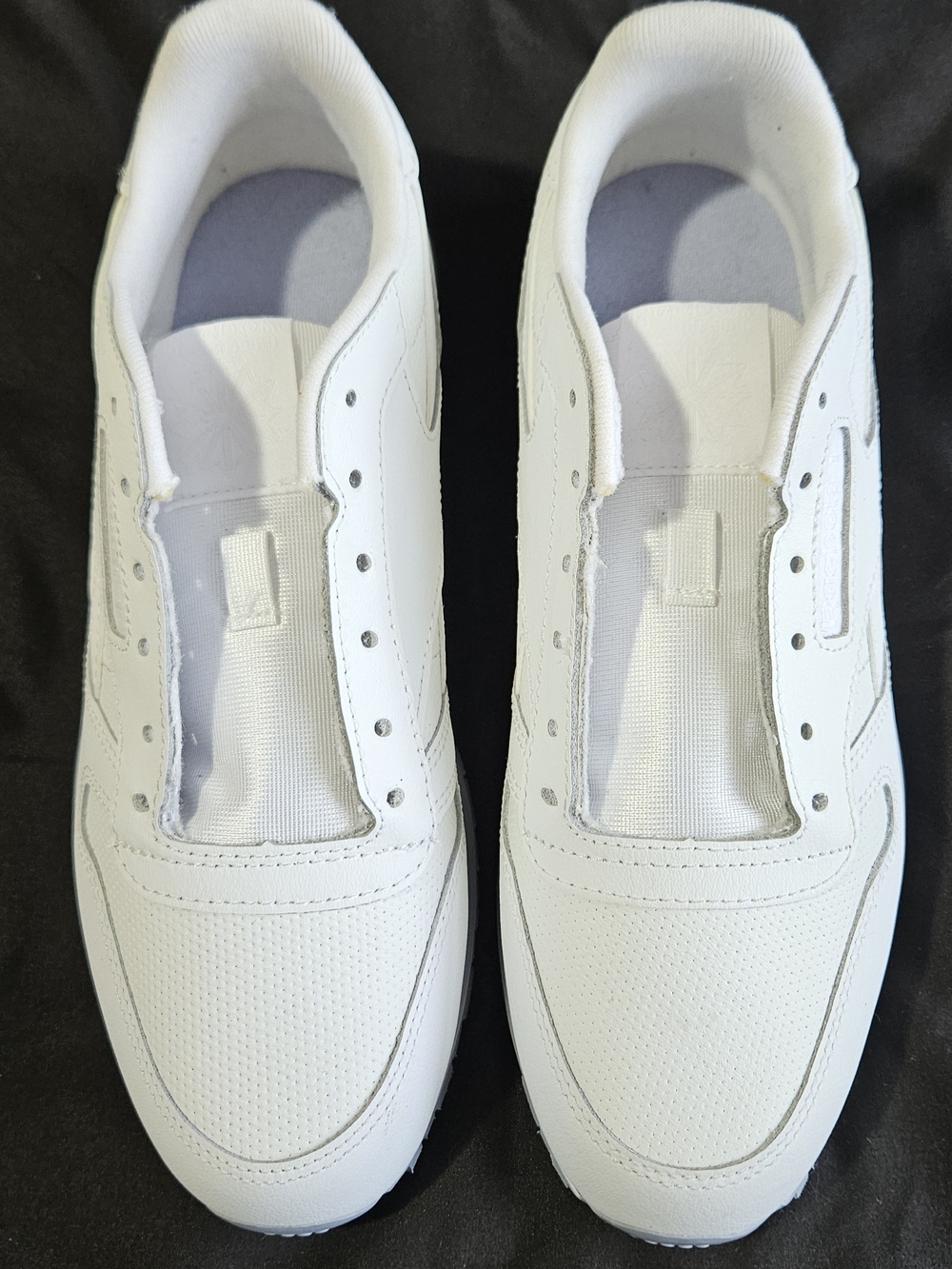Reebok Men's All-White Reebok Leather Low-Top Sneakers